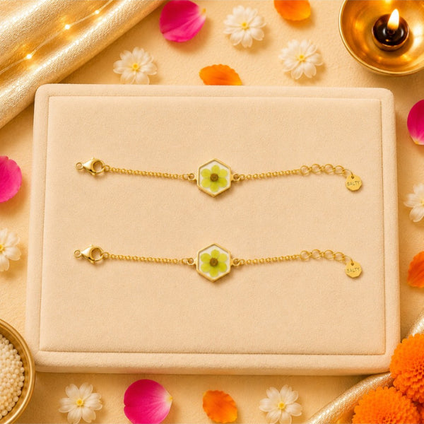 Handcrafted Luminescent Resin Rakhi for Brother - Pack of 2