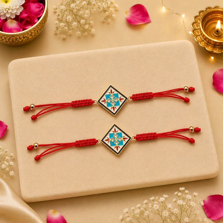Heritage Hues Thread Rakhi for Brother - Pack of 2