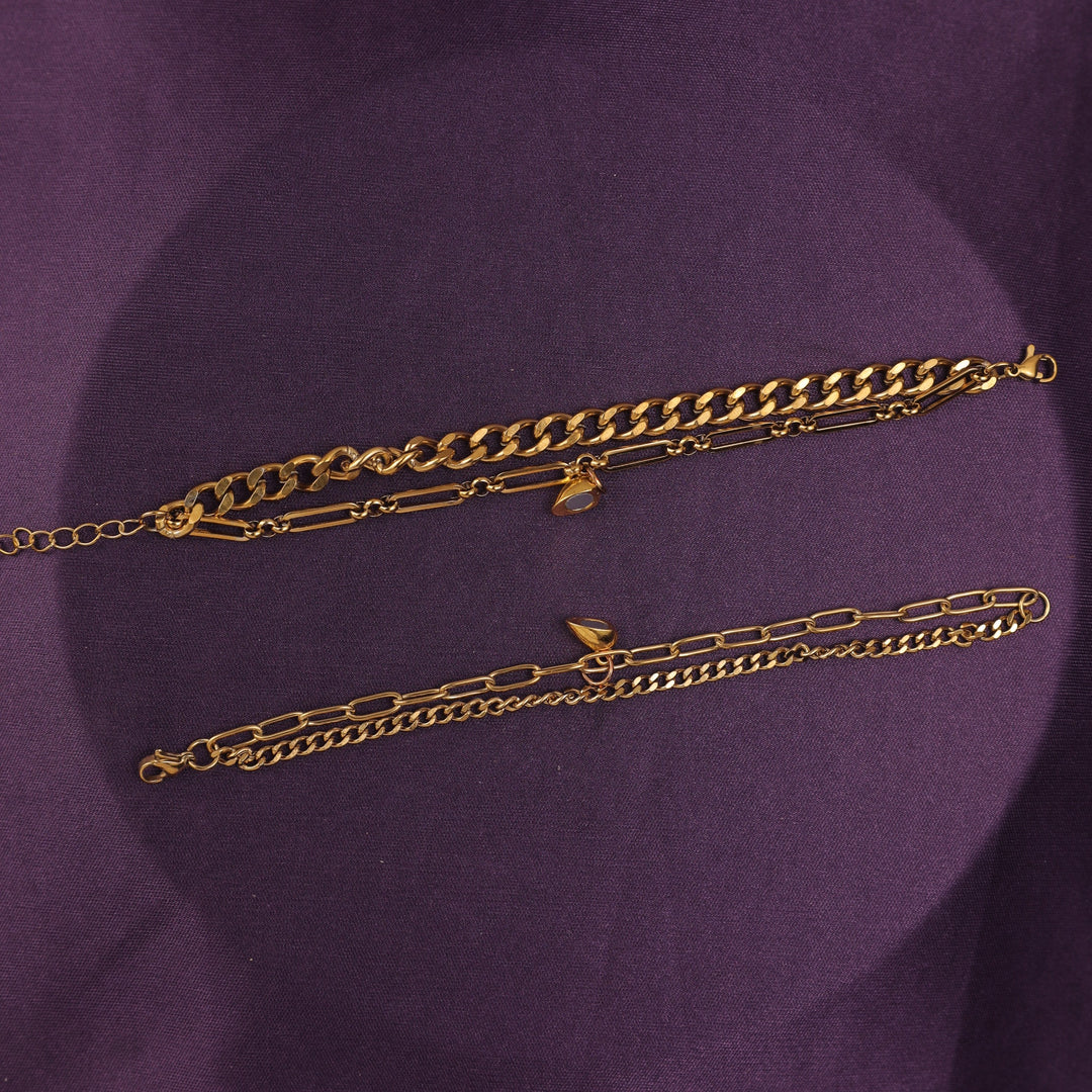 Love Lock Heart Bracelet For couple Pack of 2 - Salty Accessories