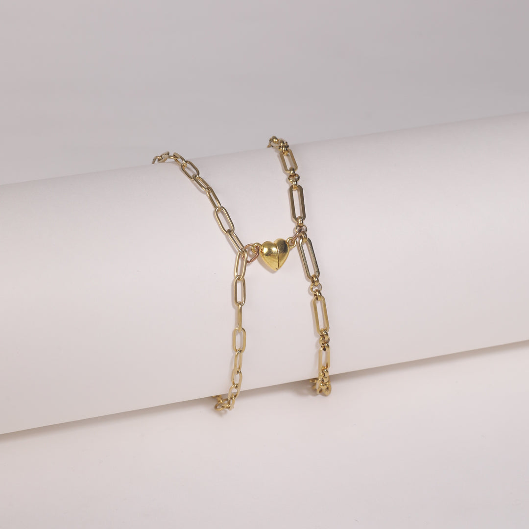 Love Lock Heart Bracelet For couple Pack of 2 - Salty Accessories