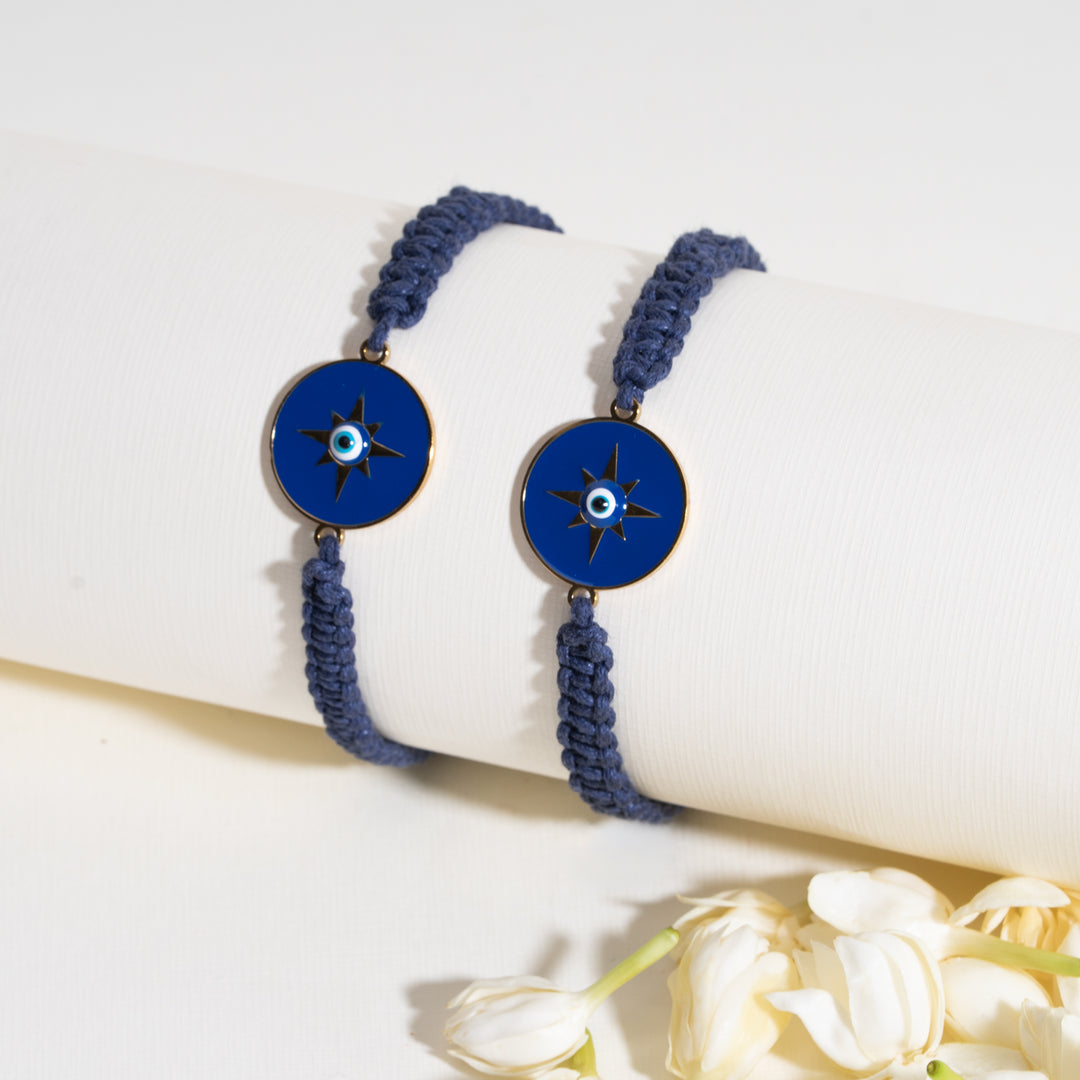 Suraksha Nazar Blue Evil Eye Rakhi for Brother (Set of 2)