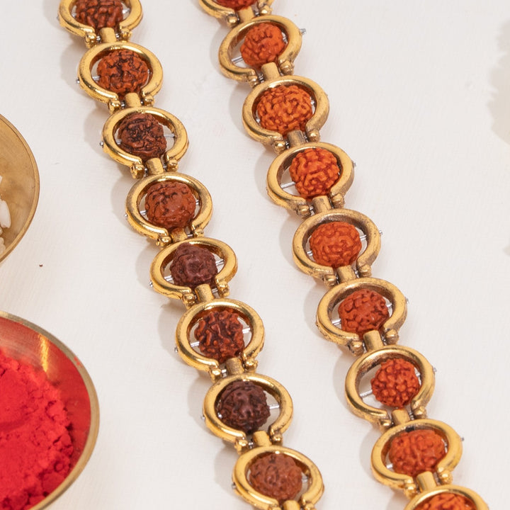 Ethnic Rudra Rakhi for Bhaiya (Set of 2)