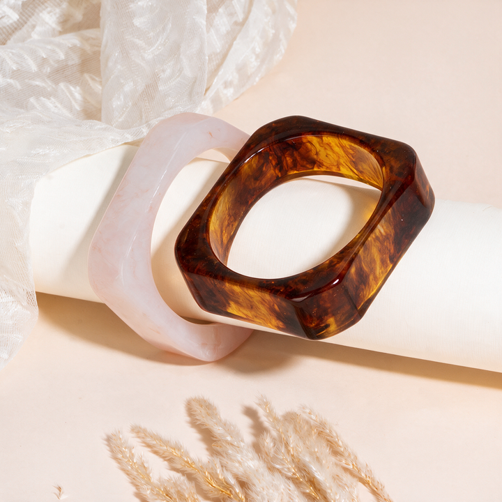 Amber Frost Pack of 2 Bangle Set