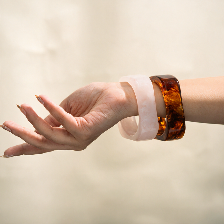 Amber Frost Pack of 2 Bangle Set