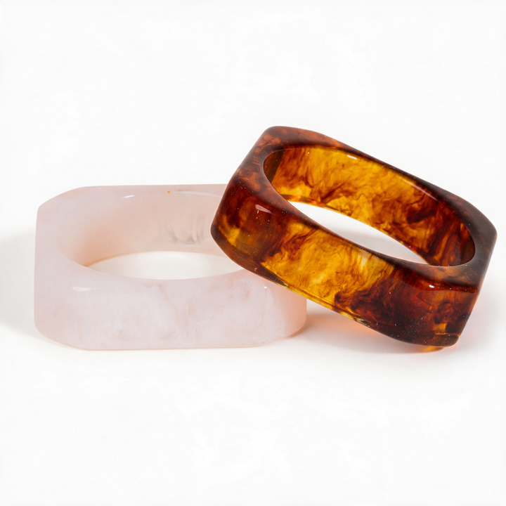 Amber Frost Pack of 2 Bangle Set