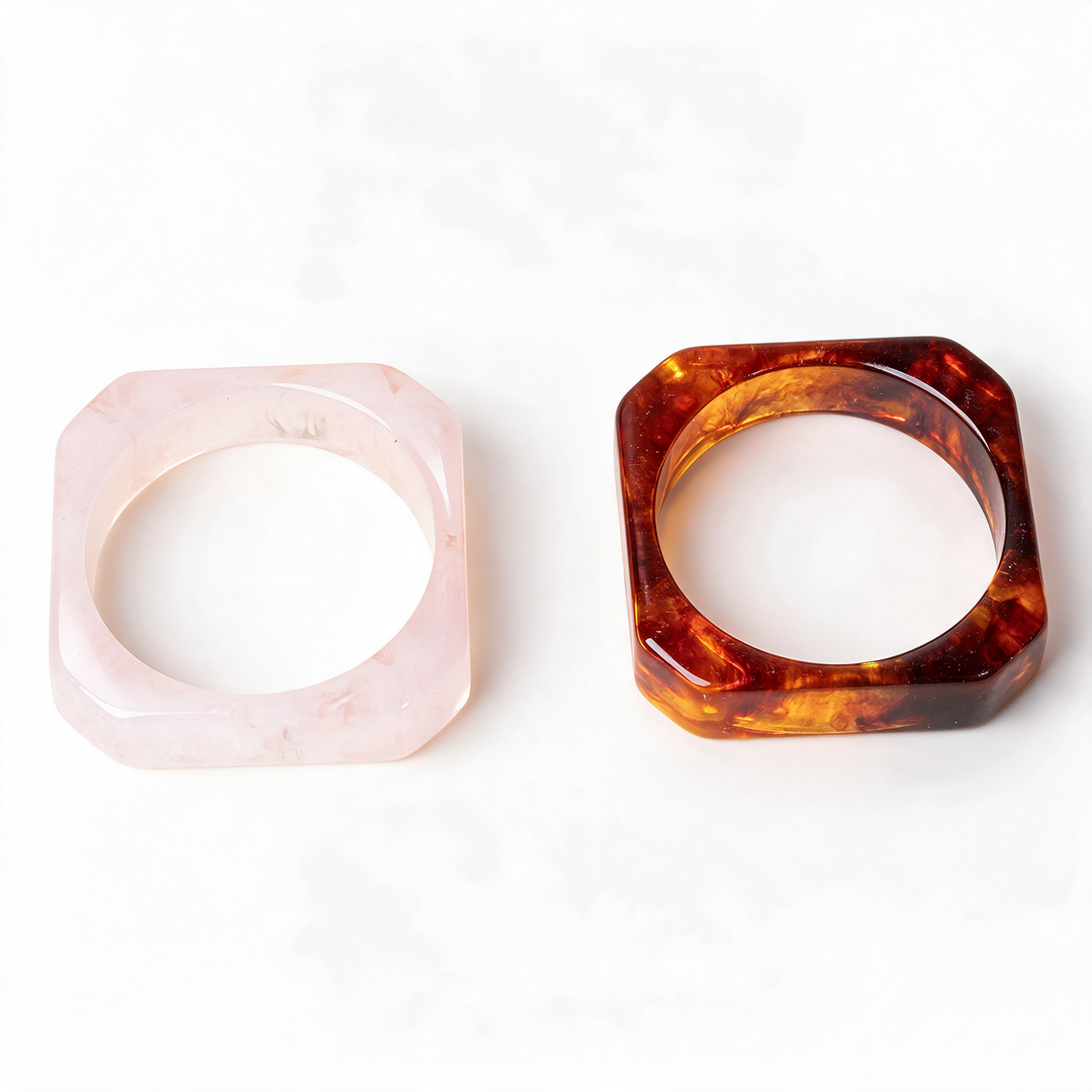 Amber Frost Pack of 2 Bangle Set