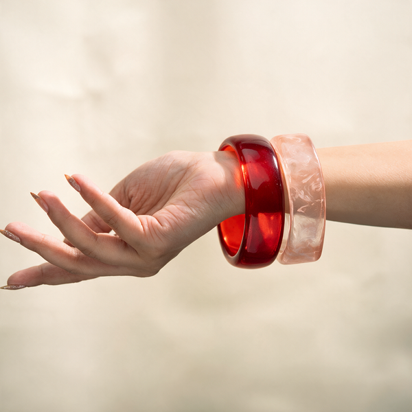 Ruby Blush Pack of 2 Bangle Set