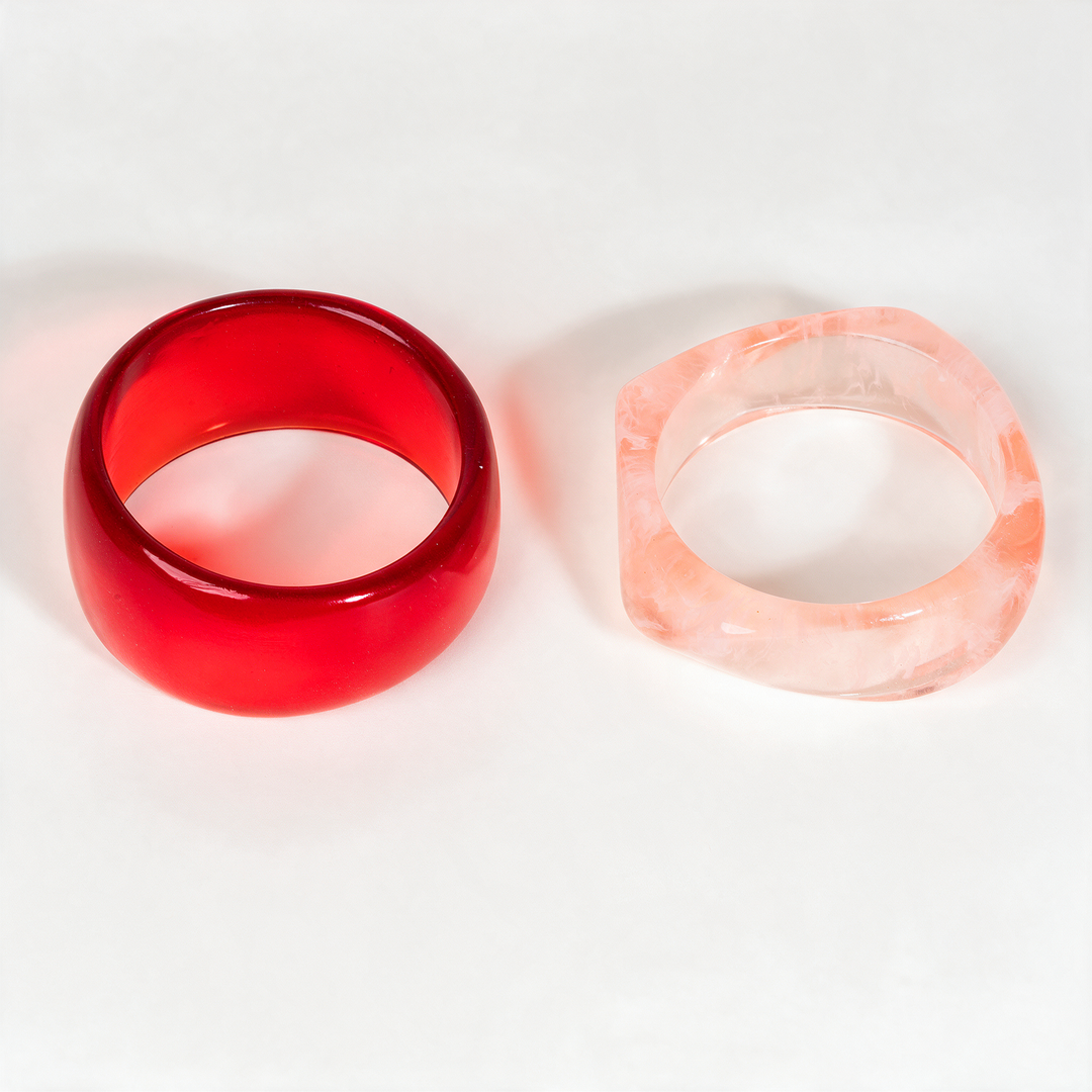 Ruby Blush Pack of 2 Bangle Set