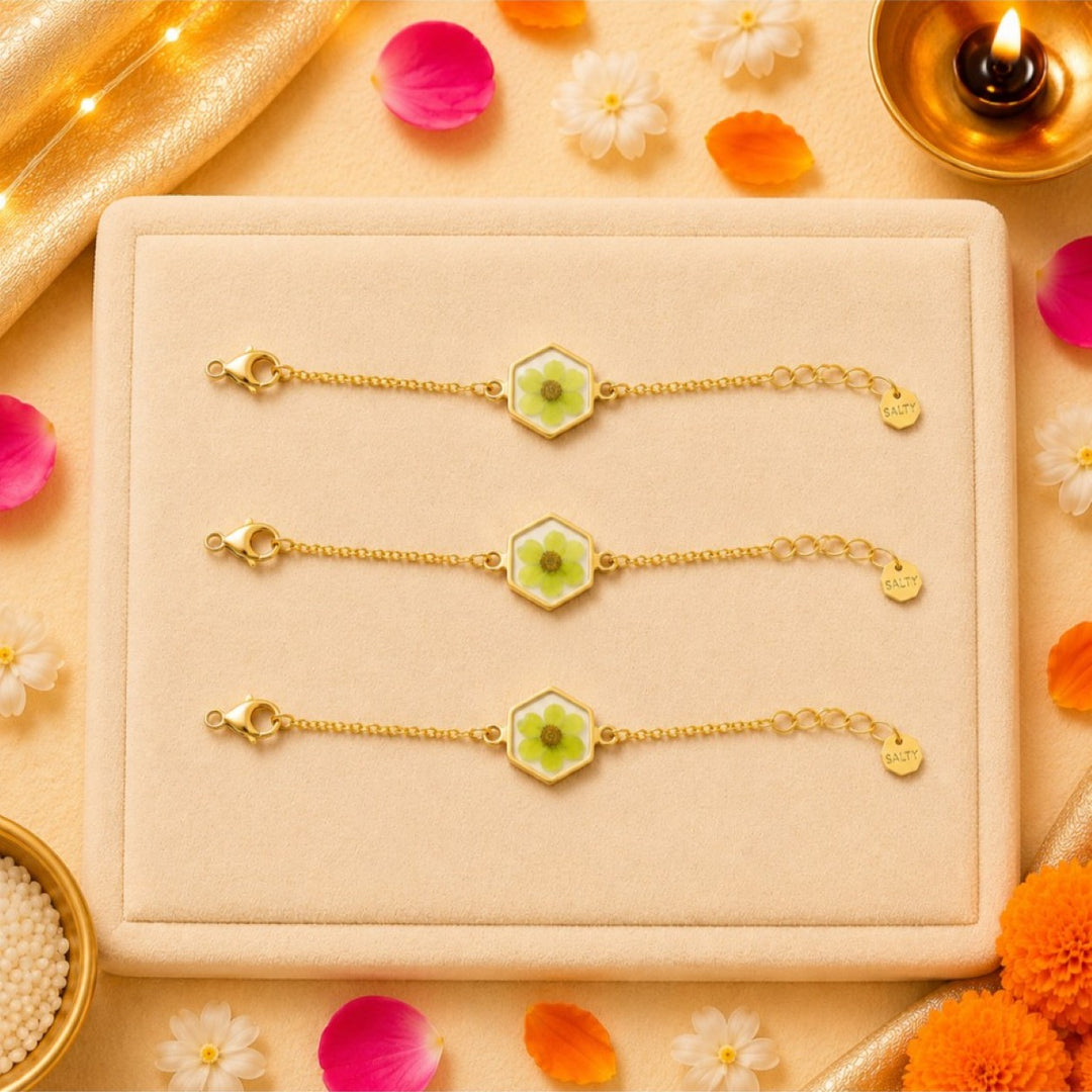 Handcrafted Luminescent Resin Rakhi for Brother - Pack of 3