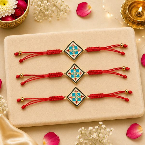Heritage Hues Thread Rakhi for Brother - Pack of 3
