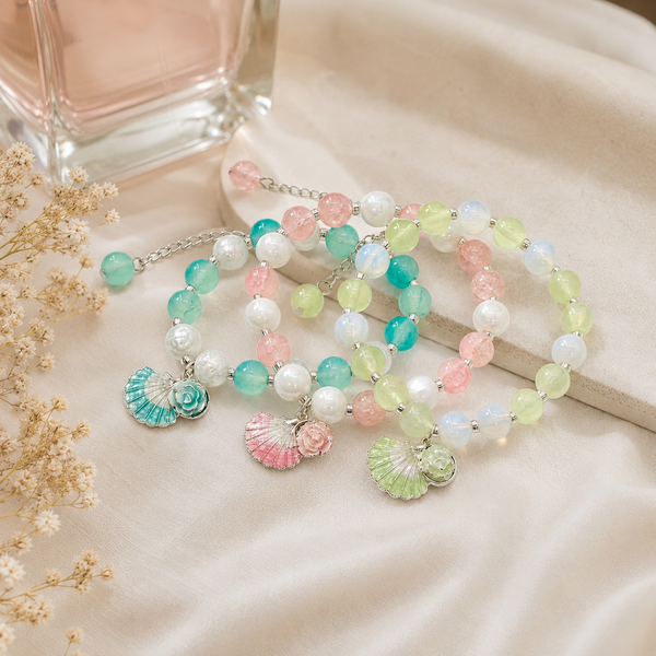 Seashell Charm Bracelet (Set of 3)