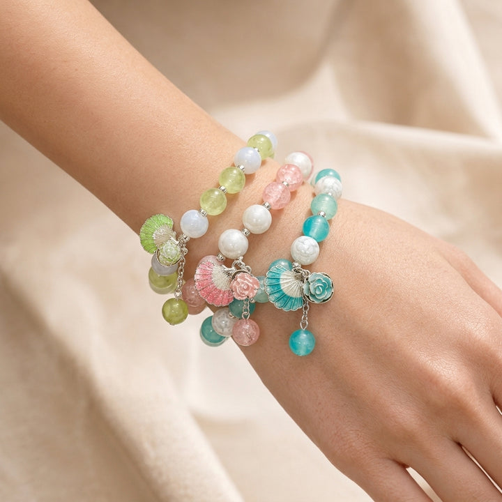 Seashell Charm Bracelet (Set of 3)