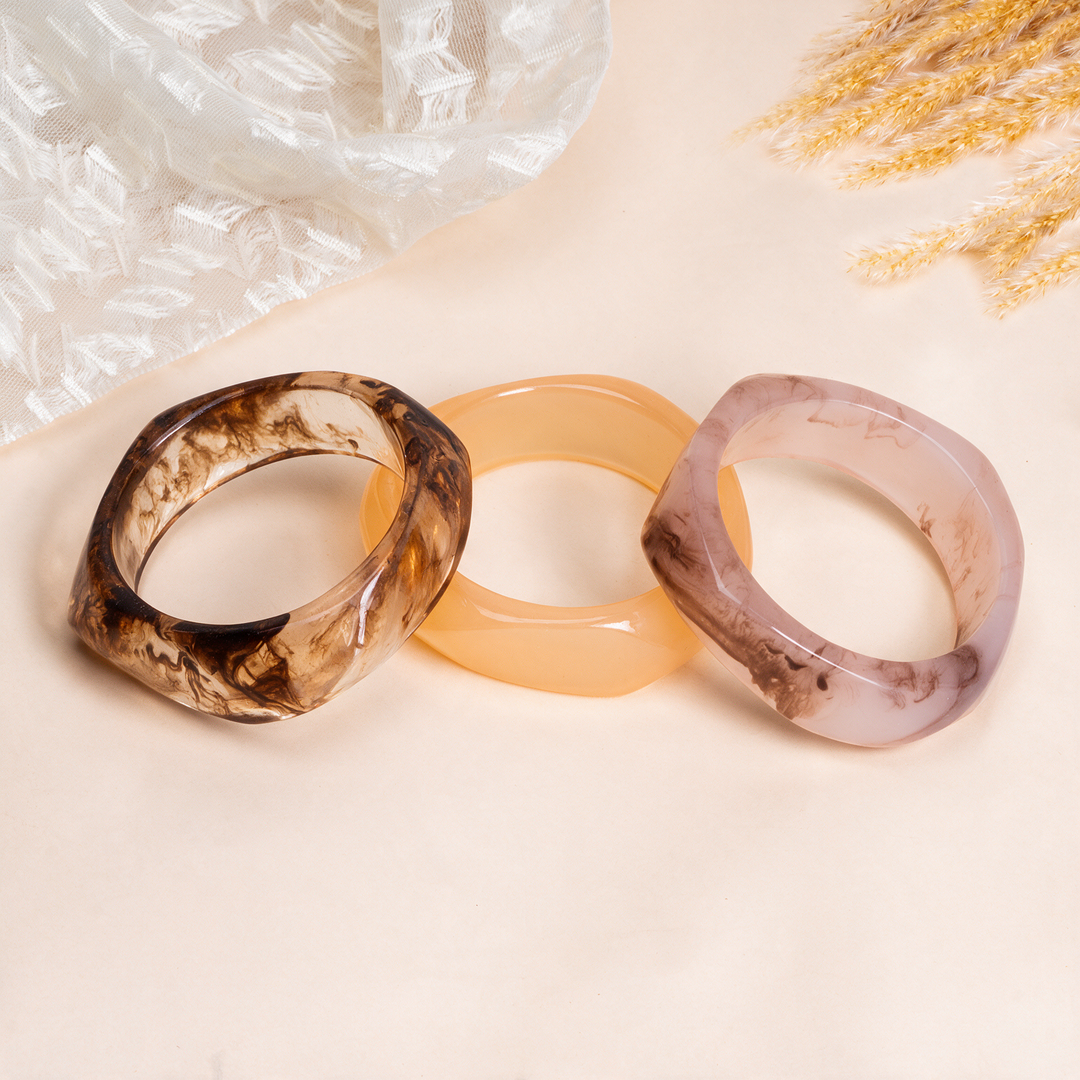 Ivory Dune Pack of 3 Bangle Set