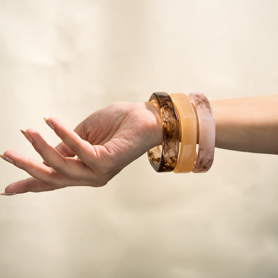 Ivory Dune Pack of 3 Bangle Set