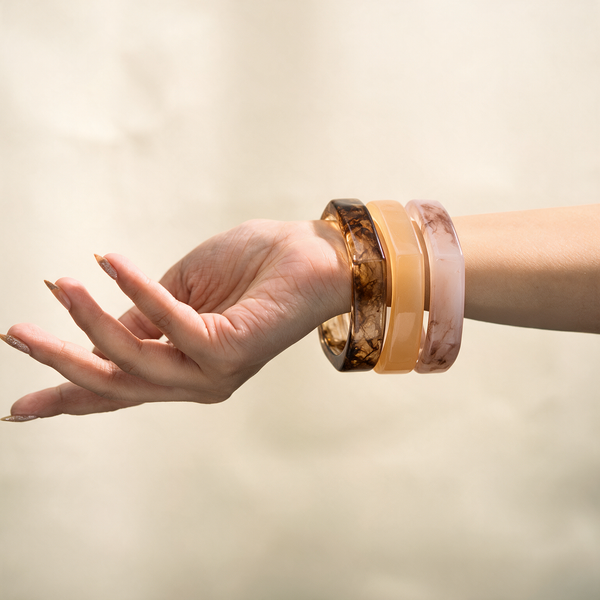 Ivory Dune Pack of 3 Bangle Set