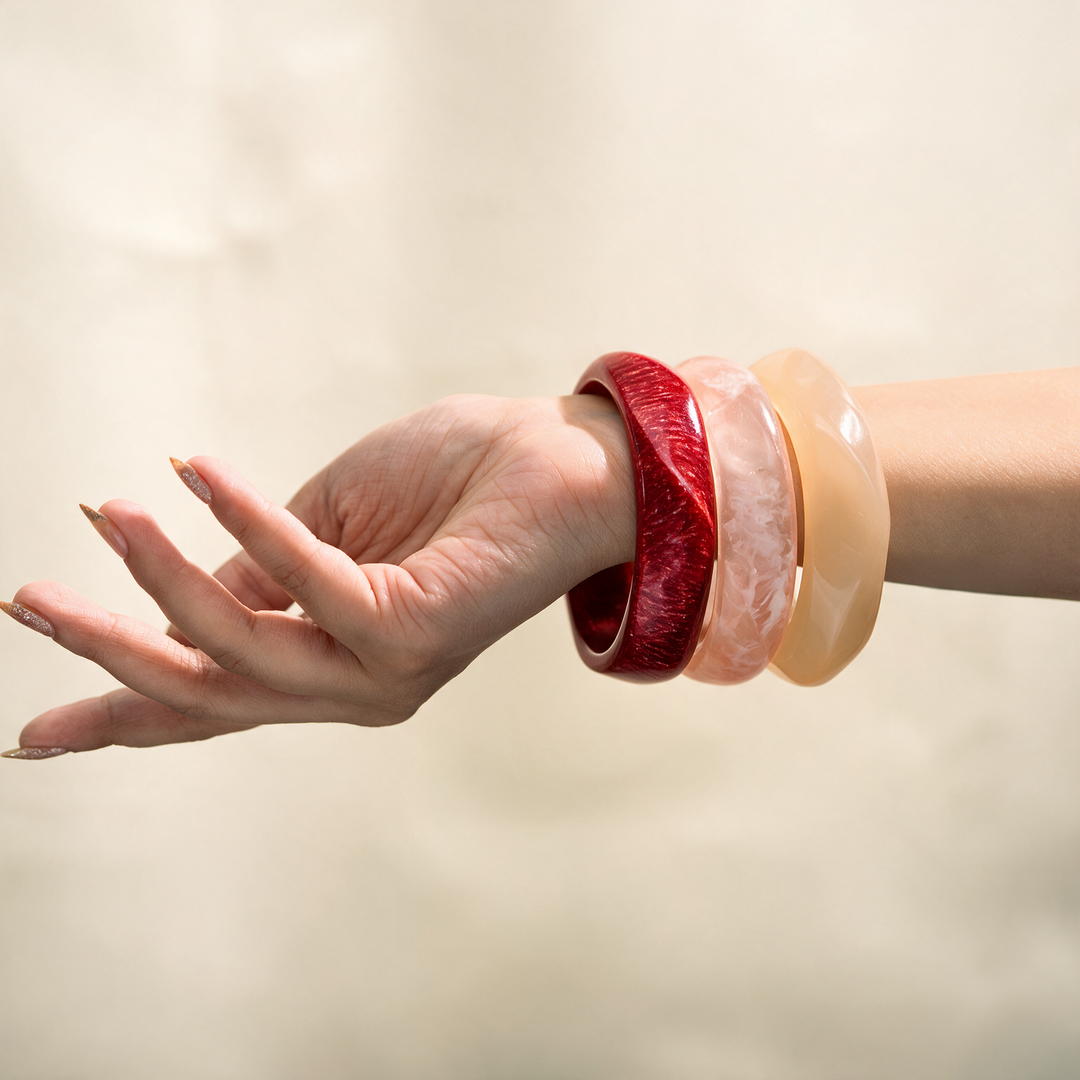 Rose Sand Pack of 3 Bangle Set