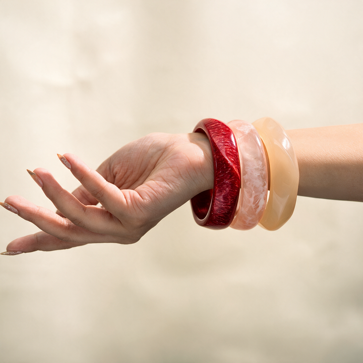 Rose Sand Pack of 3 Bangle Set