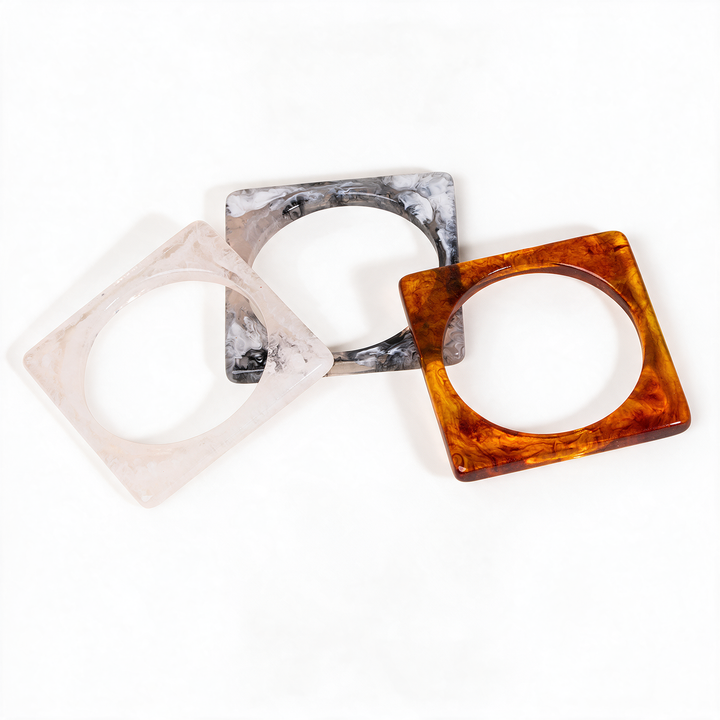 Amber Frame Pack of 3 Bangle Set