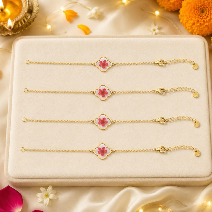 Handcrafted Tranquil Resin Rakhi for Brother - Pack of 4