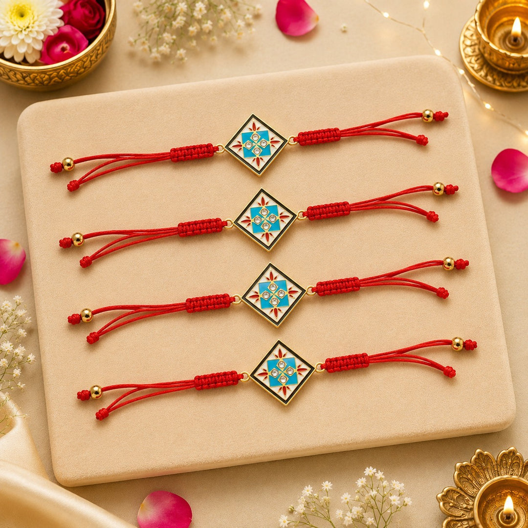 Heritage Hues Thread Rakhi for Brother - Pack of 4