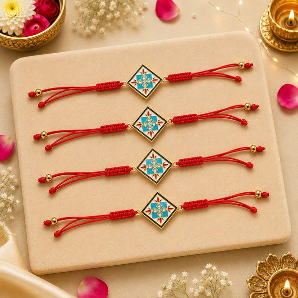 Heritage Hues Thread Rakhi for Brother - Pack of 4