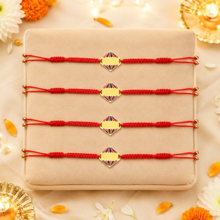 Uniquely Yours Designer Thread Rakhi - Pack of 4