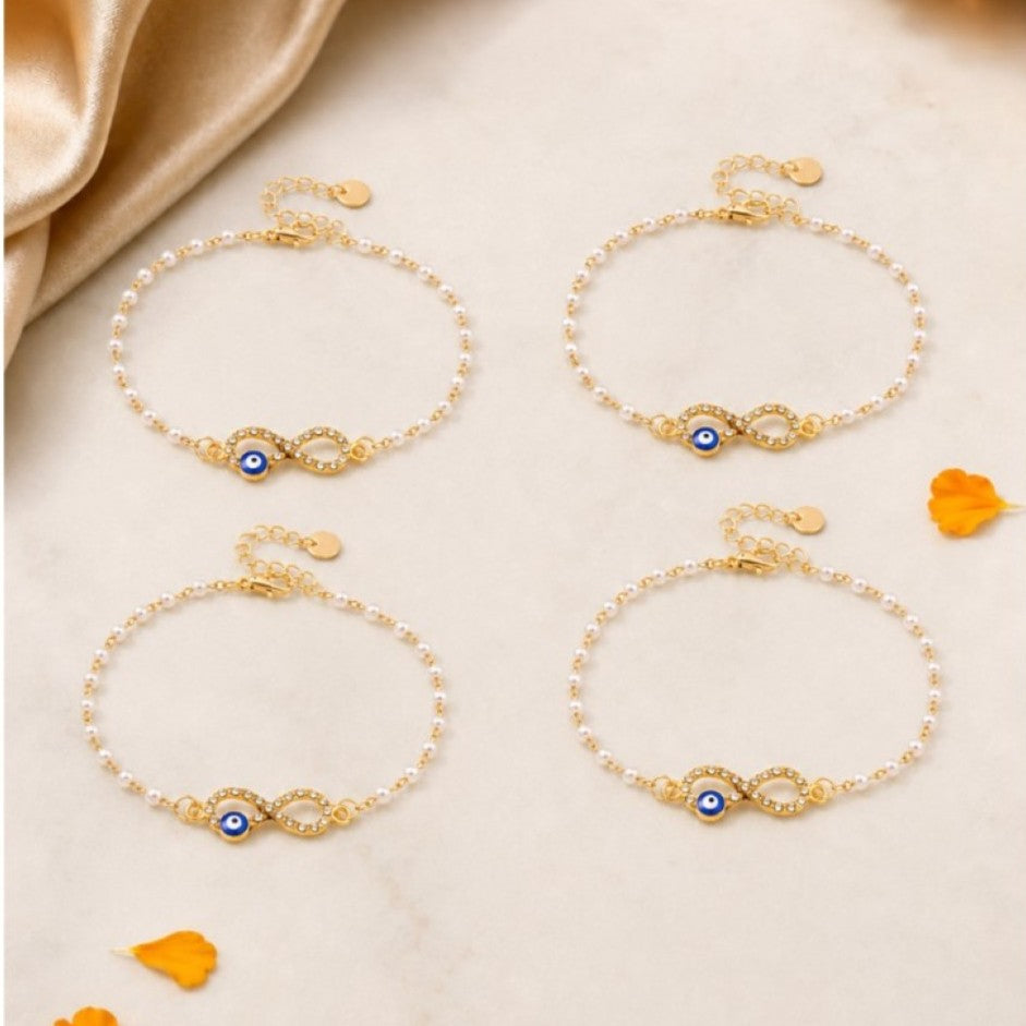 Handcrafted Eternal Bond Rakhi for Brother - Pack of 4