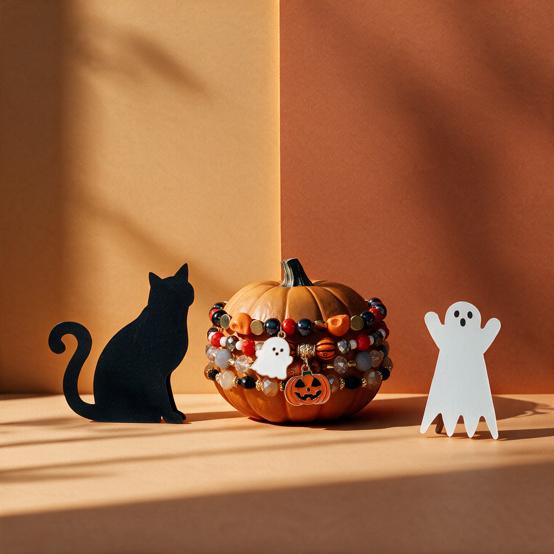 Haunted Harvest Halloween Bracelet Set (Set of 4)
