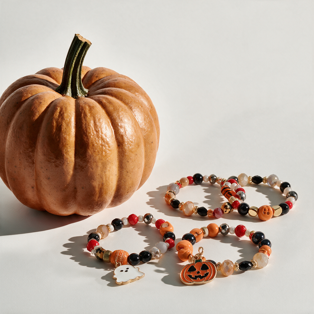 Haunted Harvest Halloween Bracelet Set (Set of 4)