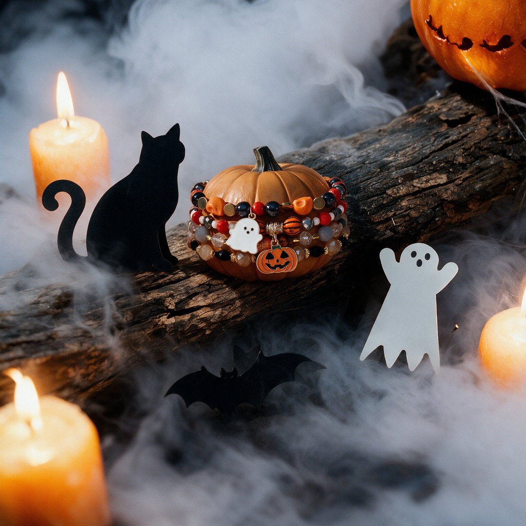 Haunted Harvest Halloween Bracelet Set (Set of 4)