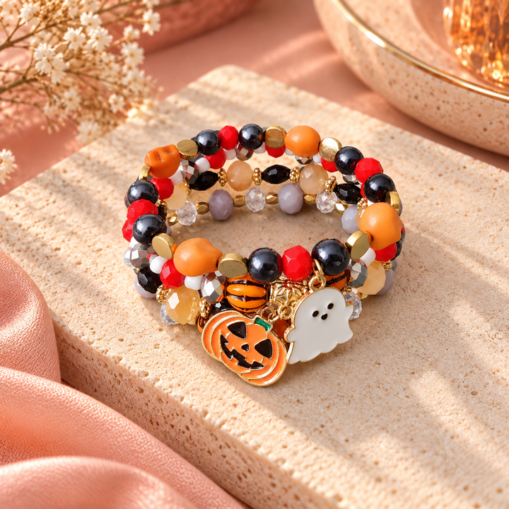 Haunted Harvest Halloween Bracelet Set (Set of 4)