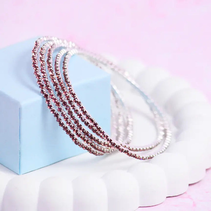 Spring Time Ruby Stretchable Bands (Set of 5) - Salty Accessories