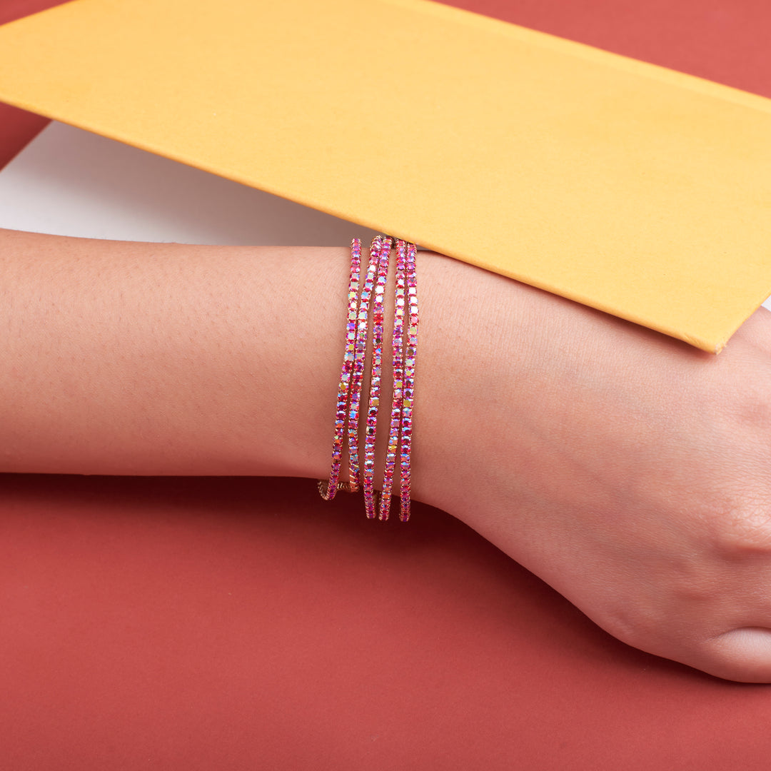 Crimson Noir Stretchable Bands (Set of 5)