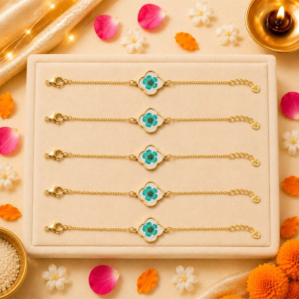 Handcrafted Tranquil Resin Rakhi for Brother - Pack of 5
