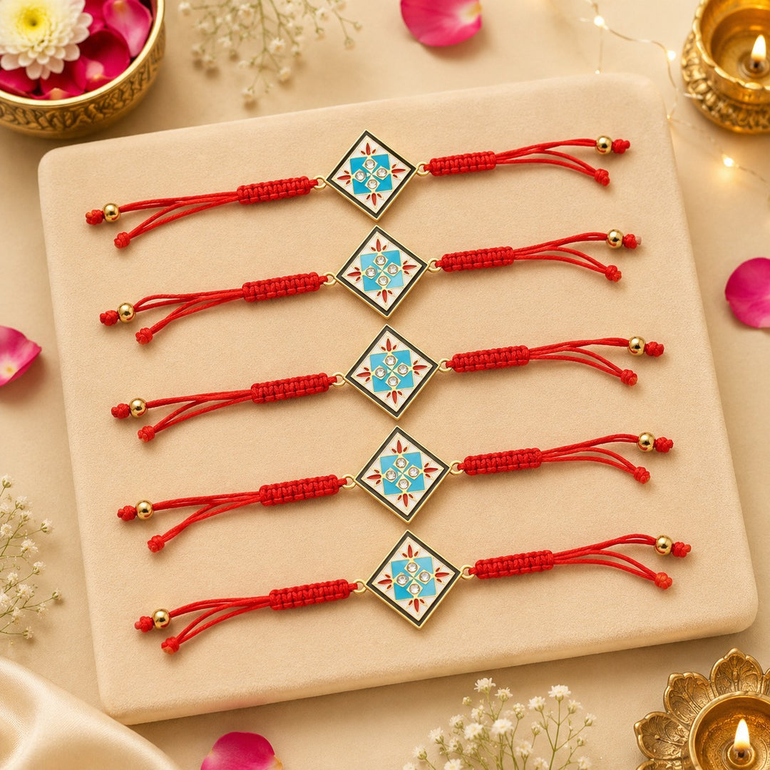 Heritage Hues Thread Rakhi for Brother - Pack of 5