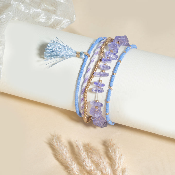 Periwinkle Harmony Bracelet Set (Pack of 5)