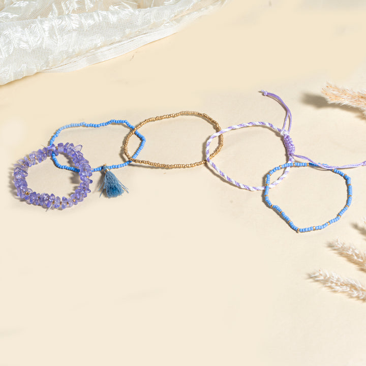 Periwinkle Harmony Bracelet Set (Pack of 5)