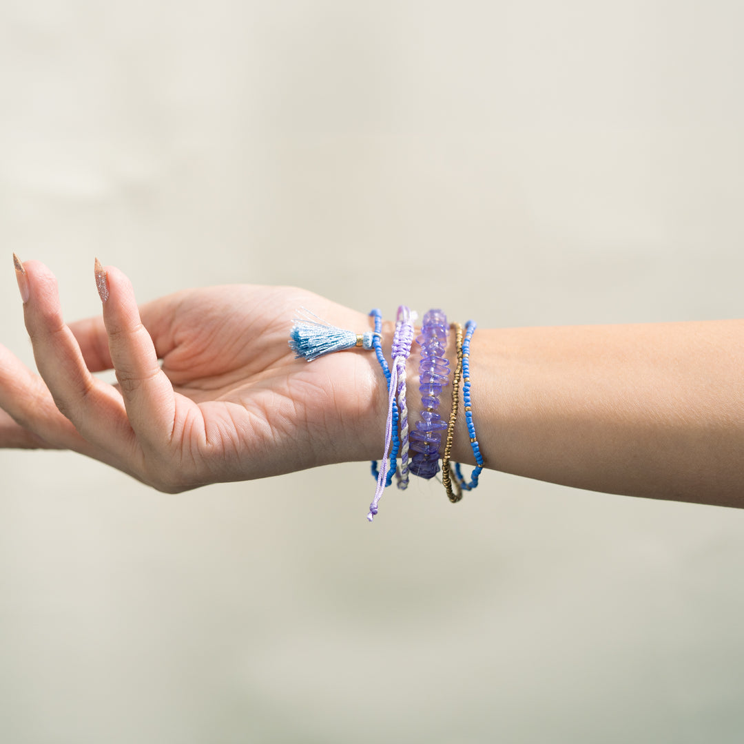 Periwinkle Harmony Bracelet Set (Pack of 5)