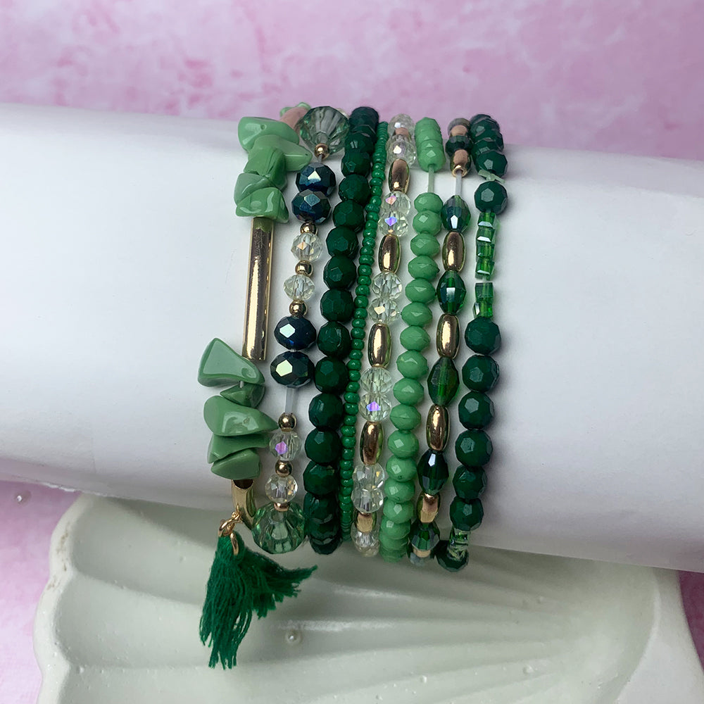 Set of 8 Rhapsody Stone Bracelet