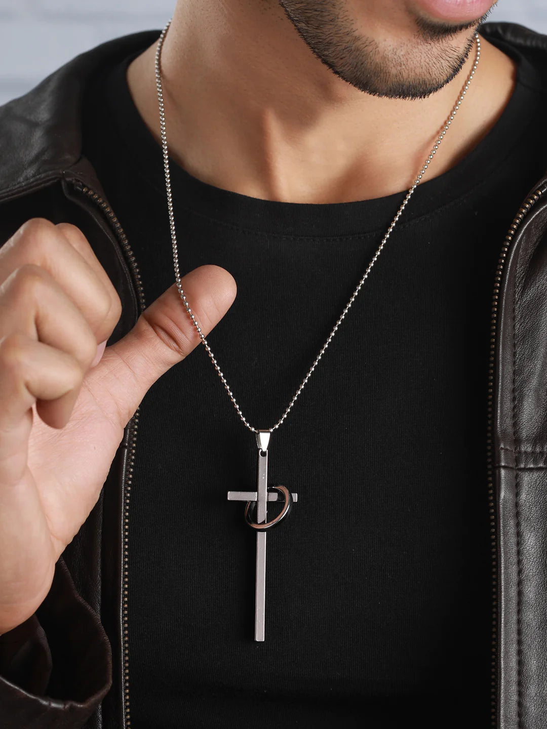 Redeemer Cross Silver Chain