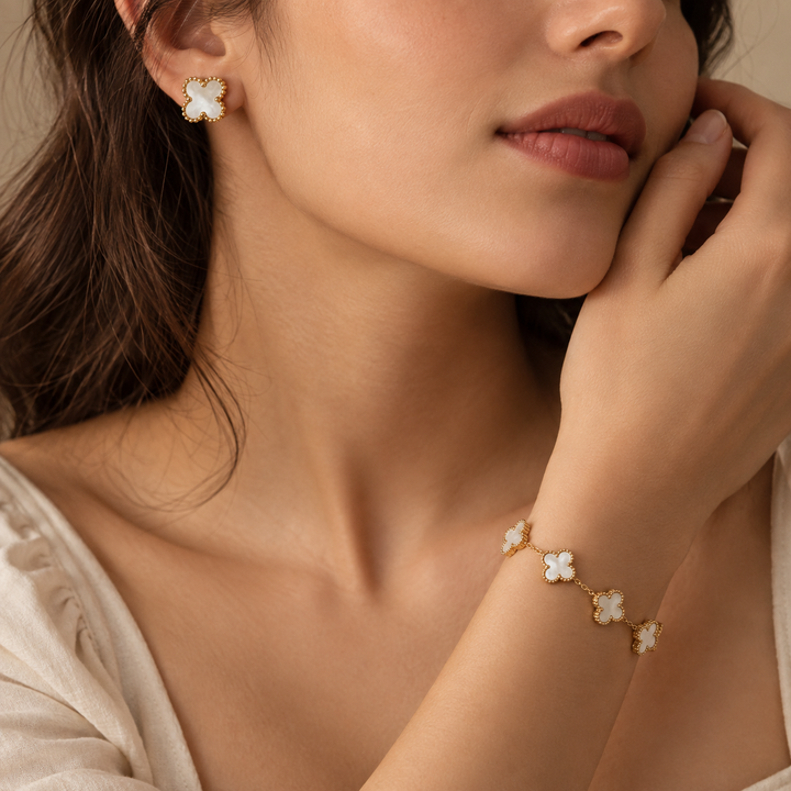 Echo Tag Bracelet And Earrings Set