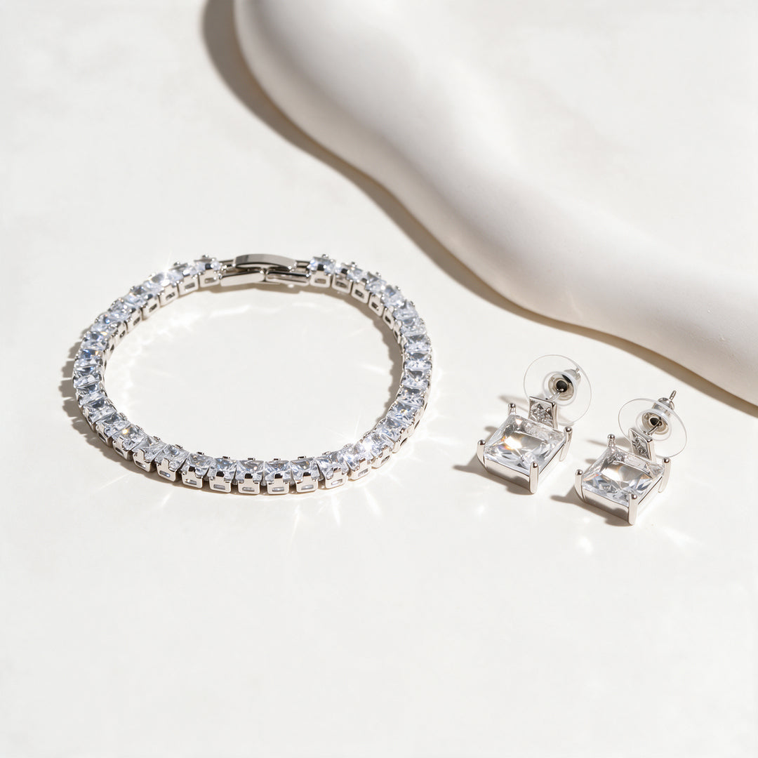 Velvet Bloom Bracelet And Earrings Set
