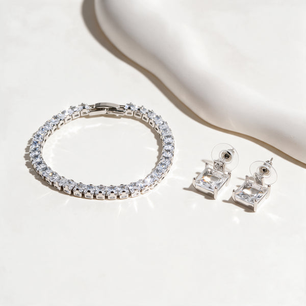 Velvet Bloom Bracelet And Earrings Set