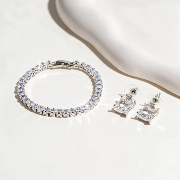 Velvet Bloom Bracelet And Earrings Set