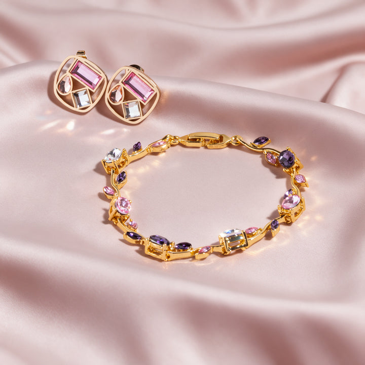 Stellar Bloom Bracelet And Earrings Set