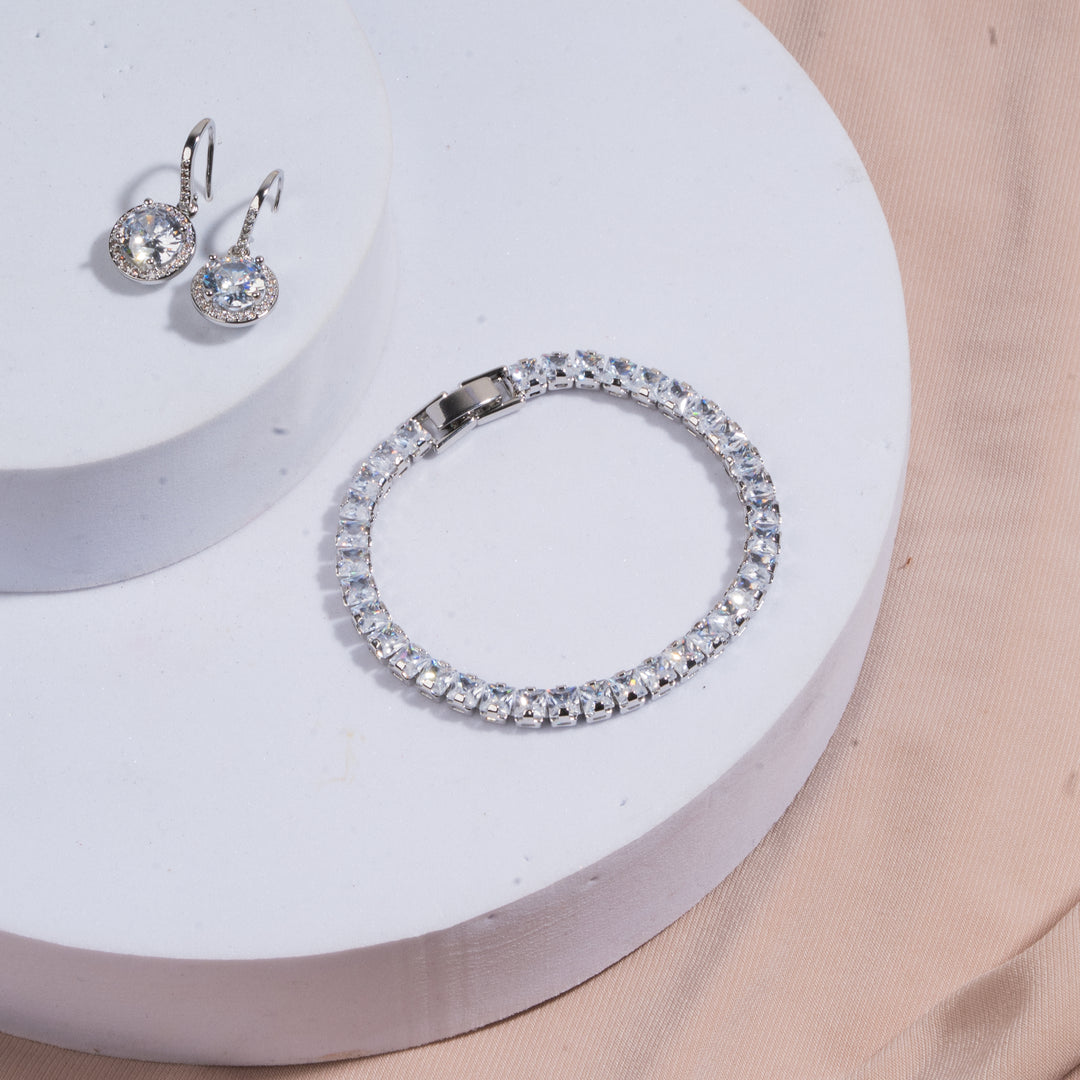 Riot Mark Bracelet And Earrings Set