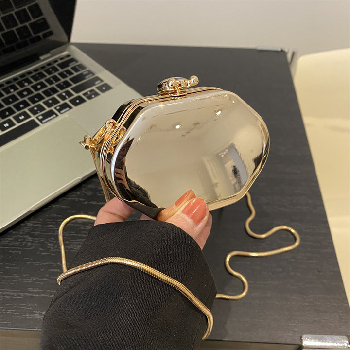 Marble Finish Acrylic Mini Clutch Bag