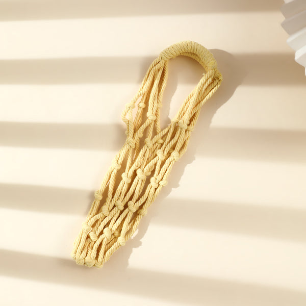 Macramé Mug Holder Bag - Off White