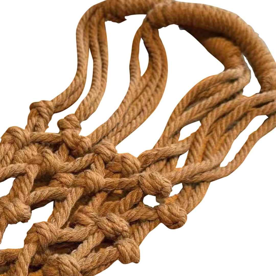 Macramé Bottle Holder Bag - Brown