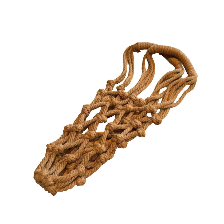 Macramé Bottle Holder Bag - Brown